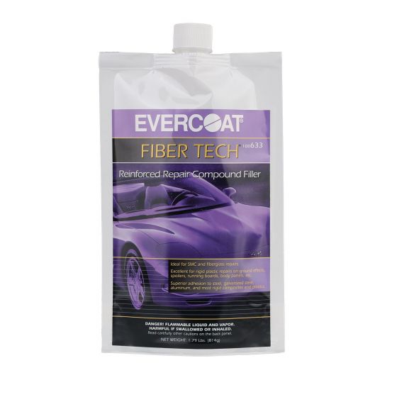 EVERCOAT FIBER TECH 100633 Reinforced Repair Compound Filler, 1.79 lb Can, Magenta, Heavy Paste