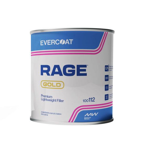 EVERCOAT Rage Gold 100112 Lightweight Premium Body Filler, 3 L Can, Gray, Liquid