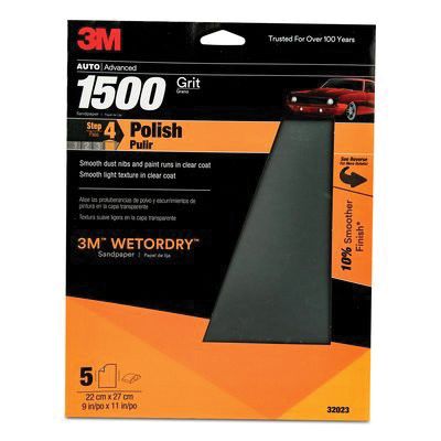 Wetordry 32035 Sandpaper, 9 in W x 11 in L, 800 Grit, Aluminum Oxide Abrasive, Black, Wet/Dry