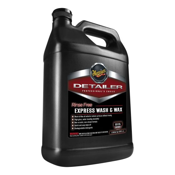 Meguiar's Detailer D11501 Rinse Free Express Wash and Wax, 1 gal Can, Greenish-Blue, Liquid