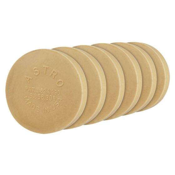 Astro Pneumatic Smart Eraser 400E6 Eraser Pad, 4 in Dia, 5/16-24 Arbor/Shank, 4000 rpm, Rubber, Beige