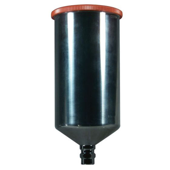 Astro Pneumatic PCU3501S Gravity Feed Cup with Screw-on Lid, 1 L Capacity, M16 x 1.5 Female Thread, Aluminum