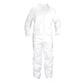 Gen-Nex 6953 Professional Grade Heavy-Duty Crew Coverall, Large, Cloth-Like Fiber, White, Zipper Front
