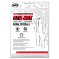 Gen-Nex 6955 Professional Grade Heavy-Duty Crew Coverall, 2X-Large, Cloth-Like Fiber, White, Zipper Front