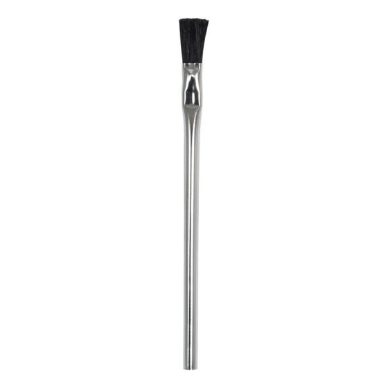 AES Industries 546-12 Acid Brush, 6 in OAL, 3/8 in Brush, 100% Pure Black Horse Hair, Electrolytic Tin Handle