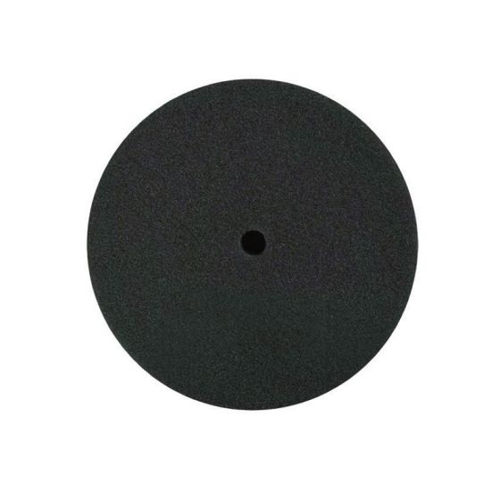 BUFF and SHINE 320G Curved Back Grip Pad, 3 in Dia, 1 in THK, Hook and Loop Attachment, Polyester Foam Pad, Black