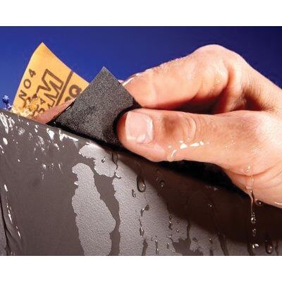 Imperial Wetordry 02019 401Q Series Abrasive Sheet, 9 in W x 11 in L, 2500 Grit, Fine Grade, Black