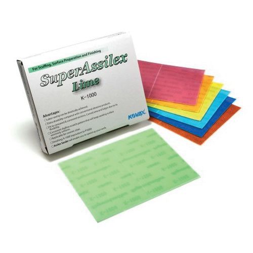 KOVAX Super Assilex 191-2517 Sanding Sheet, 130 mm W x 170 mm L, 240 Grit, K-240 Grade, Ceramic Alumina, Brown