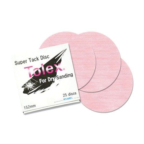 KOVAX Tolex 193-1503 Sanding Disc, 6 in Dia, 1500 Grit, Dry, Hook and Loop Attachment, Velour Backing
