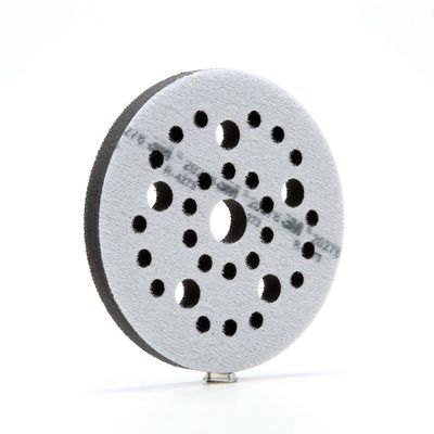 3M 20278 Dust Control Sanding Soft Interface Disc Pad, 5 in Dia x 3/4 in L x 5 in W, Hook and Loop Attachment