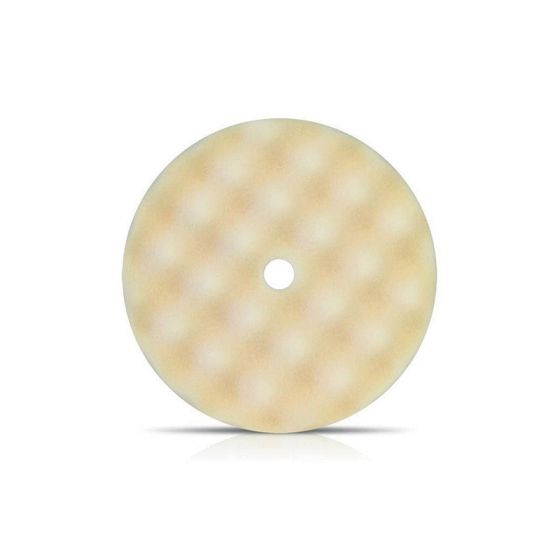 BUFF and SHINE 899WG Convoluted Face Buffing Grip Pad, 8 in Dia, 1-1/2 in THK, Hook and Loop Attachment, White