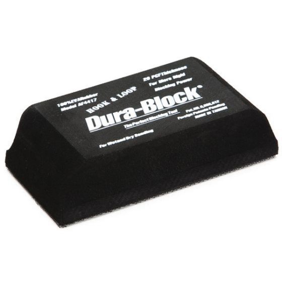 Mirka Dura-Block AF4417 Hand Sanding Block, 2-5/8 in W x 5-1/2 in L, Hook and Loop Attachment, EVA Rubber