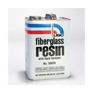 USC CarGroom 77071 Fiberglass Resin, 1 qt, Amber, Liquid