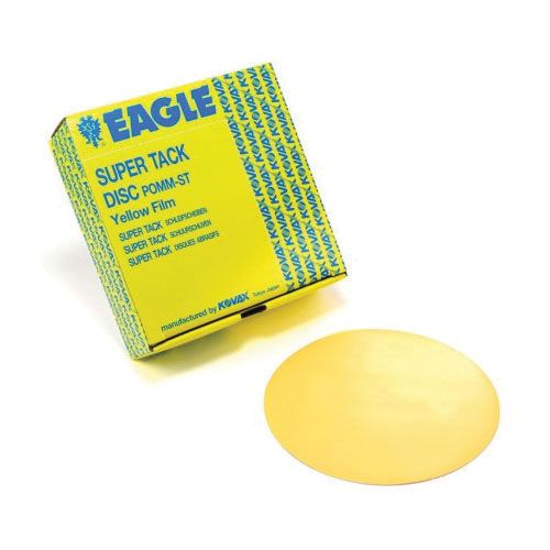 KOVAX 778-1500 Sanding Disc, 6 in Dia, 1500 Grit, Aluminum Oxide Abrasive, Yellow, Dry, Super-Tack Attachment
