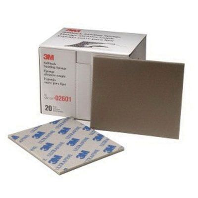 3M 02601 Flexible Sanding Sponge, 4-1/2 in W x 5-1/2 in L, 3/16 in THK, 600 to 1000 Grit, Ultra Fine Grade, Gray