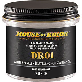 HOUSE OF KOLOR DR01-C01 DR Series Dry Pearl, 2 oz Can, White Sparkle
