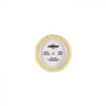BUFF and SHINE 7503G Buffing Grip Pad, 7-1/2 in Dia, Hook and Loop Attachment, 100% Twisted Wool Pad, Natural