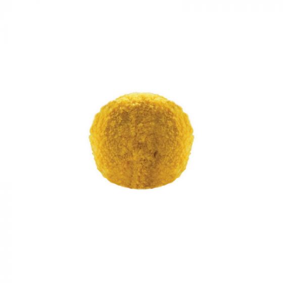 BUFF and SHINE 803NY Double Sided Buffing Pad, 8 in Dia, 100% Twisted Wool Pad, Yellow