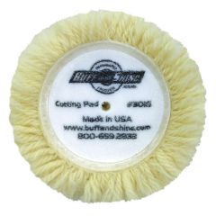 BUFF and SHINE 330G Curved Back Grip Pad, 3 in Dia, 1 in THK, Hook and Loop Attachment, Polyester Foam Pad, Yellow