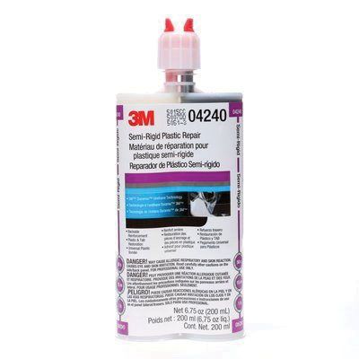 3M Duramix 04240 Semi-Rigid Plastic Repair Adhesive, 200 mL Cartridge, Liquid, Black/Clear, 1 to 1.2