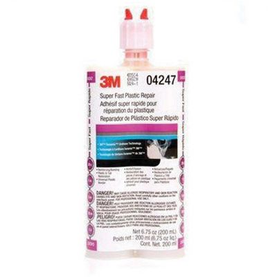 3M Duramix 04247 Super Fast Plastic Repair, 200 mL Duo-Pak Cartridge, Viscous, Clear, 1 to 4 hr Curing
