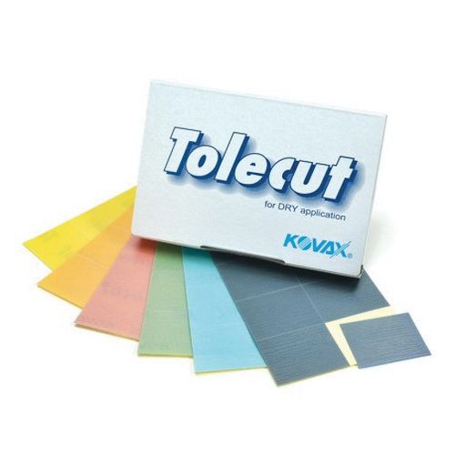 KOVAX Tolecut 191-1528 8-Cut Stickon Block Sheet, 70 mm W x 114 mm L, 2500 Grit, K-2500 Grade, Blue
