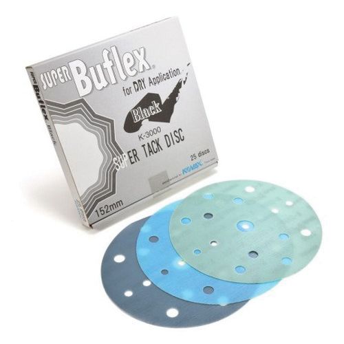 KOVAX Super Buflex 193-1562 Buflex Disc, 6 in, 15 Holes, 2500 Grit, Super-Tack Attachment, Blue