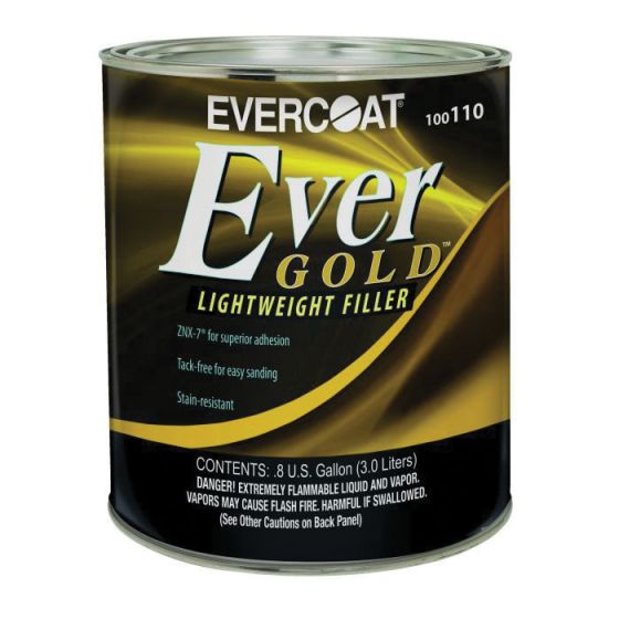 EVERCOAT EverGold 100110 Lightweight Body Filler, 3 L Can, Yellow, Liquidy Paste