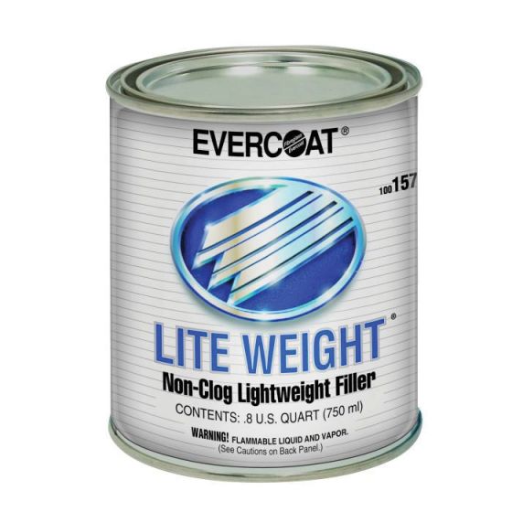 EVERCOAT LITE WEIGHT 100157 Professional Lightweight Body Filler, 750 mL Can, Gray, Liquid
