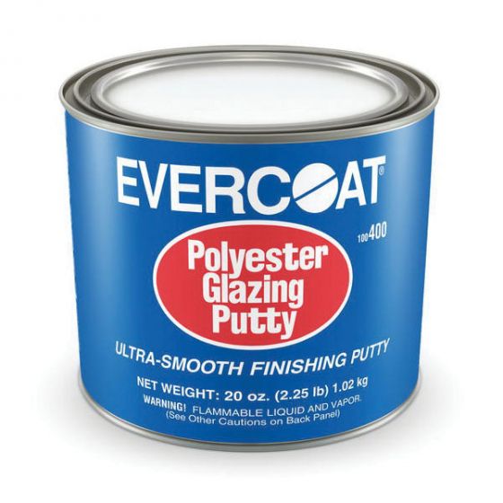 EVERCOAT 100400 Polyester Glazing Putty, 2.25 lb Can, White, Paste