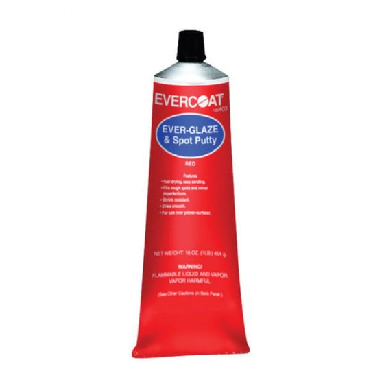 EVERCOAT EVER-GLAZE 100403 Spot Putty, 4 lb Tube, Red, Paste