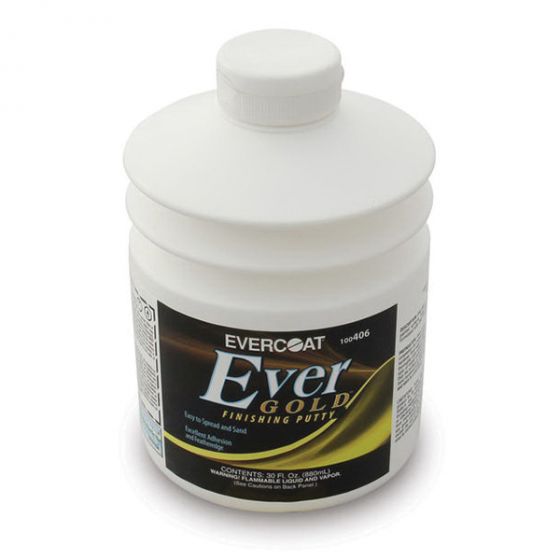 EVERCOAT EverGold 100406 Finishing Putty, 880 mL Pump, White, Liquidy Paste