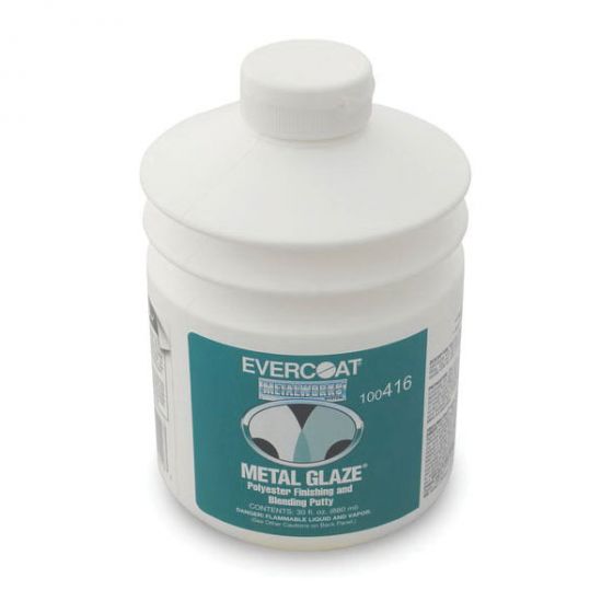 EVERCOAT METAL GLAZE 100416 Polyester Finishing and Blending Putty, 30 oz Pump, Thixotropic Liquid