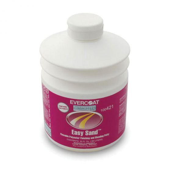 EVERCOAT EASY SAND 100421 Flowable Polyester Finishing and Blending Putty, 30 oz Pump, Thixotropic Liquid