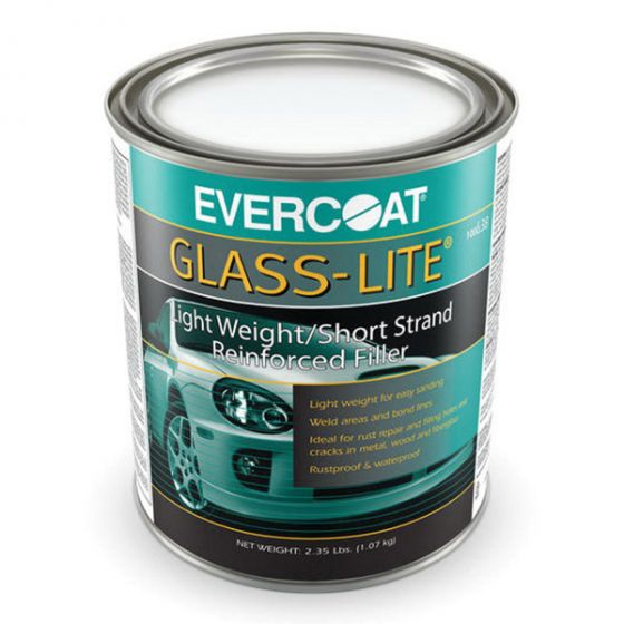 EVERCOAT GLASS-LITE 100638 Lightweight Short Strand Reinforced Filler, 1 qt Can, Green, Liquid