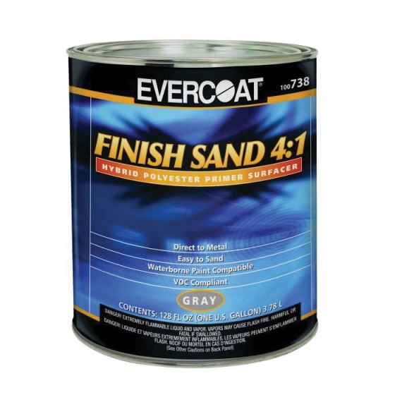EVERCOAT 100738 Finish Sand, 1 gal Round Can, Gray, 4:1 Mixing, Use: DTM