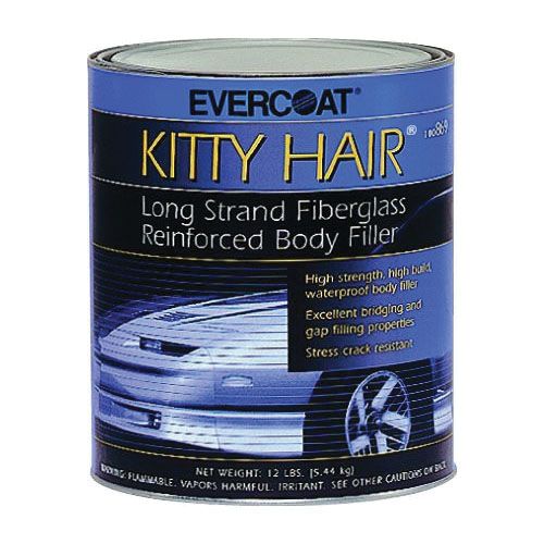 EVERCOAT KITTY HAIR 100869 Long Strand Fiberglass Reinforced Body Filler, 1 gal Can, Paste, Long Strand