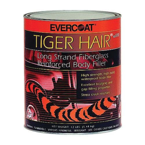 EVERCOAT TIGER HAIR 101190 Long Strand Fiber Reinforced Filler, 1 gal Can, Paste, Long Strand