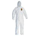 KleenGuard 41506 A45 Series Coveralls, X-Large, Microporous Film Laminate, White, Zipper Front