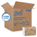 Scott 03650 Multi-Fold Towel, 9-1/4 x 9.4 in, 250, Paper, White, 1 Plys