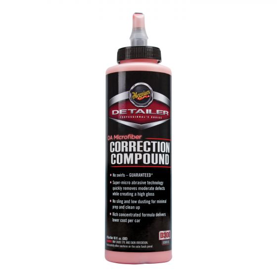 Meguiar's Detailer D30016 Microfiber Correction Compound, 16 oz Bottle, High Gloss Creamy Red, Liquid