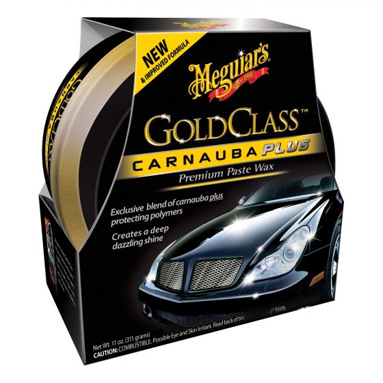 Meguiar's Gold Class G7014J Carnauba Plus Premium Wax, 11 oz Tin Box, Gloss, Creamy Off-White, Paste