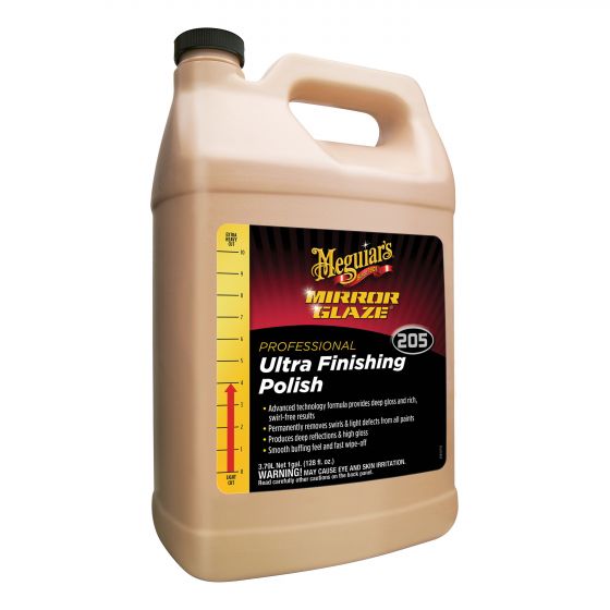 Meguiar's Mirror Glaze M20501 Ultra Finishing Polish, 1 gal Can, High Gloss, Creamy White, Liquid