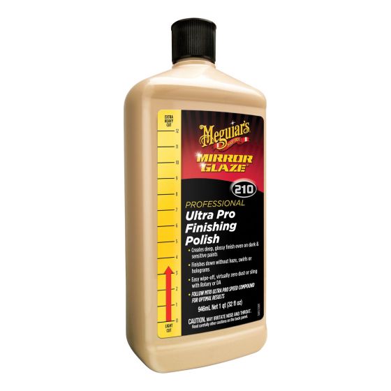 Meguiar's Mirror Glaze M21032 Ultra Pro Finishing Polish, 32 oz Bottle, High Gloss, White, Liquid