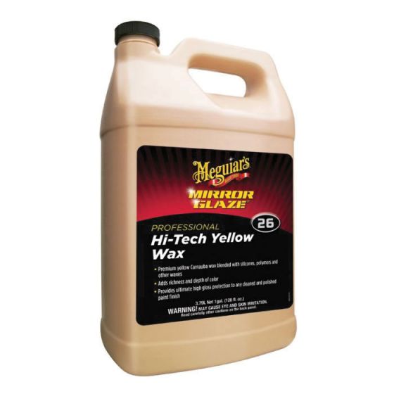 Meguiar's Mirror Glaze M2601 Hi-Tech Wax, 1 gal Can, High Gloss, Light Yellow, Liquid