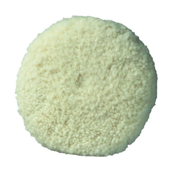3M 05704 Double-Sided Compound Pad, 8 in Dia, Screw-On Attachment, Wool Pad, White