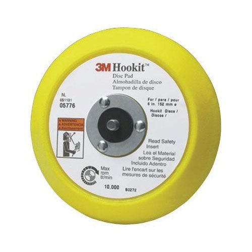 3M 05776 45 deg Disc Pad, 6 in Dia, 5/16 in - 24 TPI Arbor, Hook and Loop Attachment