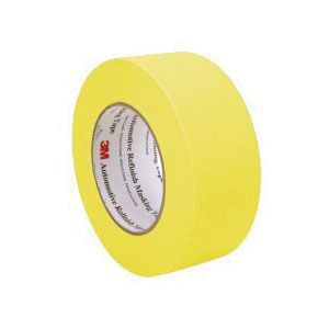 3M 06656 388N Automotive Refinishing Masking Tape, 55 m x 48 mm, 6.3 mil THK, Yellow, 388N 2 inch sleeve