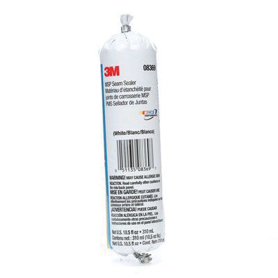 3M 08369 Seam Sealer, 310 mL Flex-Pack, Paste, White, 1.68, 5 to 10 min Application, 24 hr Curing