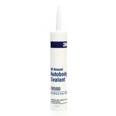 3M 08500 All-Around Auto Body Sealant, 378 mL Cartridge, Viscous Liquid, White, 1.6, 5 min Application